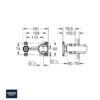 MEDIDAS CUERPO EMPOTRADO MEZCLADOR JOYSTICK GROHE