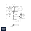 MEDIDAS MONOMANDO LAVABO TAMAÑO M CON VACIADOR EUROCUBE JOY GROHE