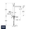 MEDIDAS MONOMANDO LAVABO TAMAÑO XL EUROCUBE JOY GROHE