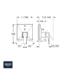 MEDIDAS MEZCLADOR CON INVERSOR 2 VIAS ALLURE BRILLIANT GROHE