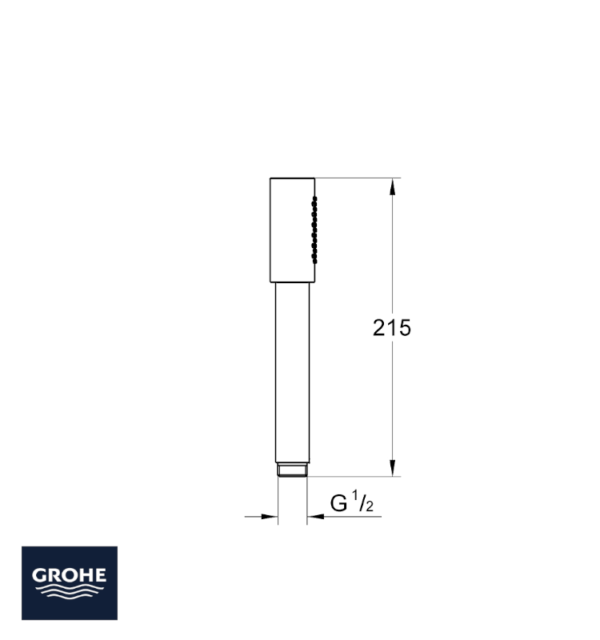 MEDIDAS TELEDUCHA 1 CHORRO SENA STICK GROHE