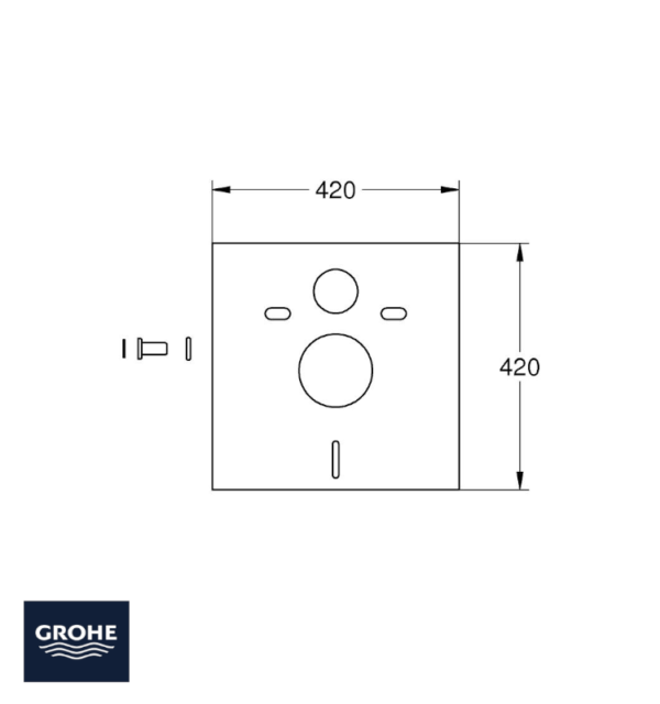 MEDIDAS AMORTIGUADOR RUIDO WC GROHE