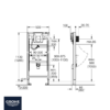 MEDIDAS MODULO URINARIO ELECTRONICO RAPID SL GROHE