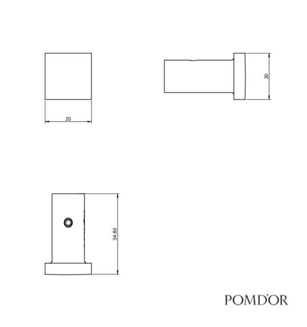 MEDIDAS COLGADOR SIMPLE METRIC POM DOR