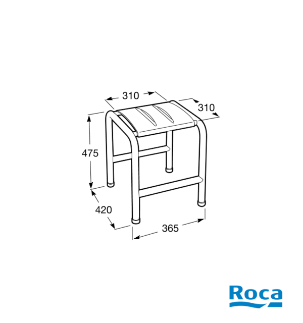 MEDIDAS TABURETE ACCESS COMFORT ROCA