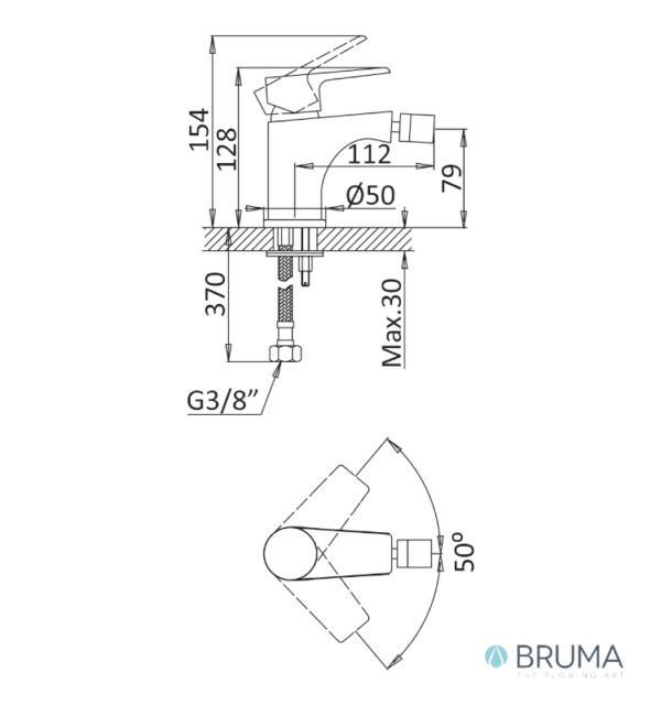 MEDIDAS MONOMANDO BIDE NAUTIC BRUMA