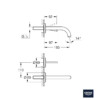 MEDIDAS MONOMANDO LAVABO MURAL JOYSTICK ATRIO GROHE