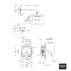 MEDIDAS CONJUNTO DUCHA TEMPESTA 210 EUROSMART COSMOPOLITAN GROHE