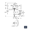 MEDIDAS MONOMANDO DE LAVABO EUROSMART COSMOPOLITAN GROHE