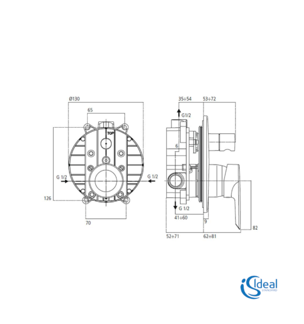 CUERPO EMPOTRADO BAÑO/DUCHA IDEAL STANDARD