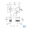 MEDIDAS CUERPO EMPOTRADO LAVABO A PARED IDEAL STANDARD