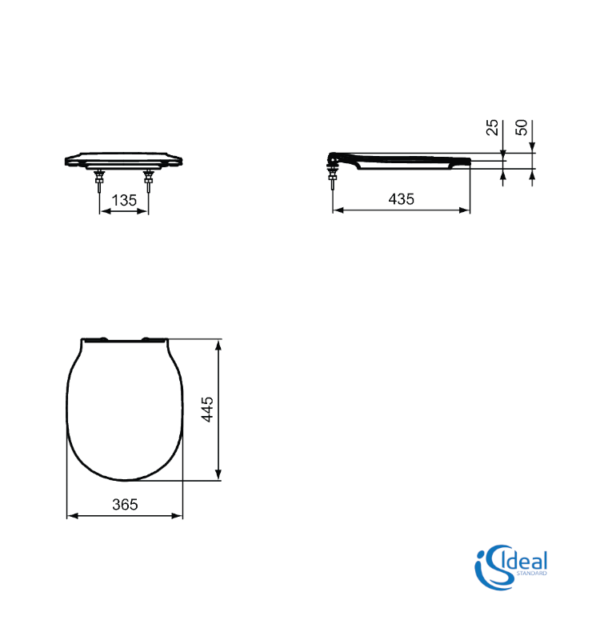 MEDIDAS ASIENTO Y TAPA INODORO CONNECT AIR IDEAL STANDARD