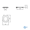 MEDIDAS ASIENTO CON PROYECCION 75cm CONNECT FREEDOM IDEAL STANDARD