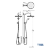 MEDIDAS CONJUNTO DUCHA ANTICALCAREA MONOCLASIC TRES GRIFERIA