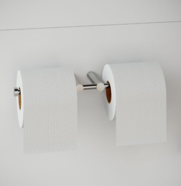 COSMIC LOGIC PORTARROLLOS DOBLE SIN TAPA INOX - Imagen 6