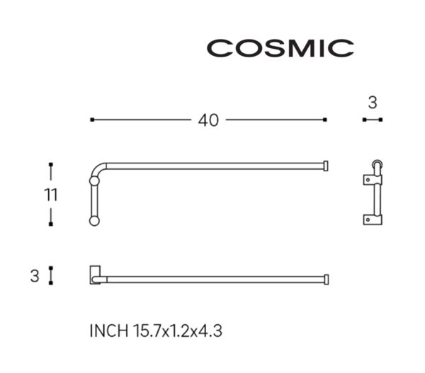 COSMIC LOGIC TOALLERO GIRATORIO INOX - Imagen 11