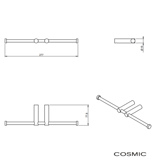 MEDIDAS PORTARROLLOS DOBLE LOGIC COSMIC