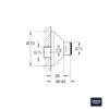 MEDIDAS RACOR EN S 1/2"x3/4" GROHE