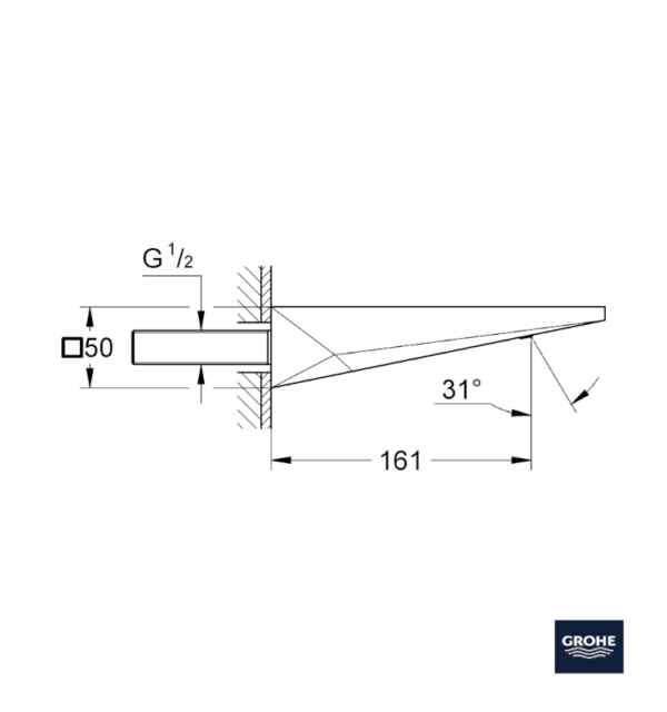 MEDIDAS CAÑO BAÑERA ALLURE BRILLIANT GROHE