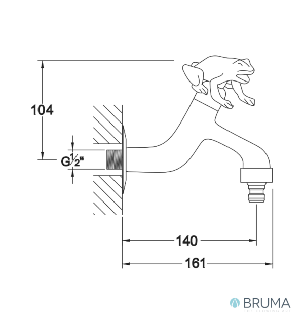 MEDIDAS GRIFO PARA JARDIN RANA BRUMA