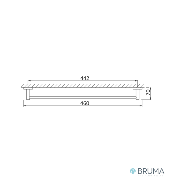 MEDIDAS TOALLERO DE BARRA 450mm ENIGMA BRUMA