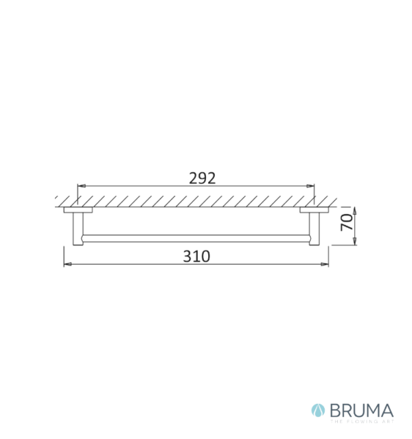 MEDIDAS TOALLERO DE BARRA 300mm ENIGMA BRUMA