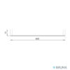 MEDIDAS TOALLERO BARRA 600mm CUBIS BRUMA
