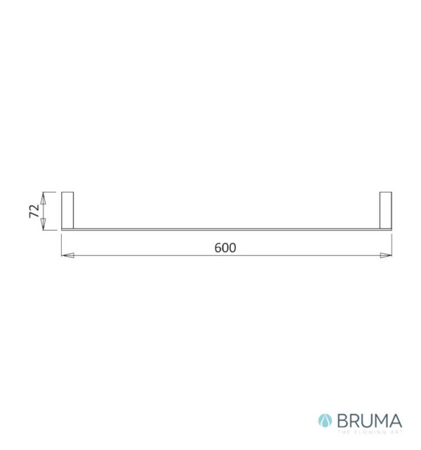 MEDIDAS TOALLERO BARRA 600mm CUBIS BRUMA