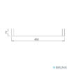 MEDIDAS TOALLERO BARRA 450mm CUBIS BRUMA