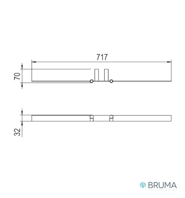 MEDIDAS TOALLERO DOBLE ORIENTABLE CUBIS BRUMA