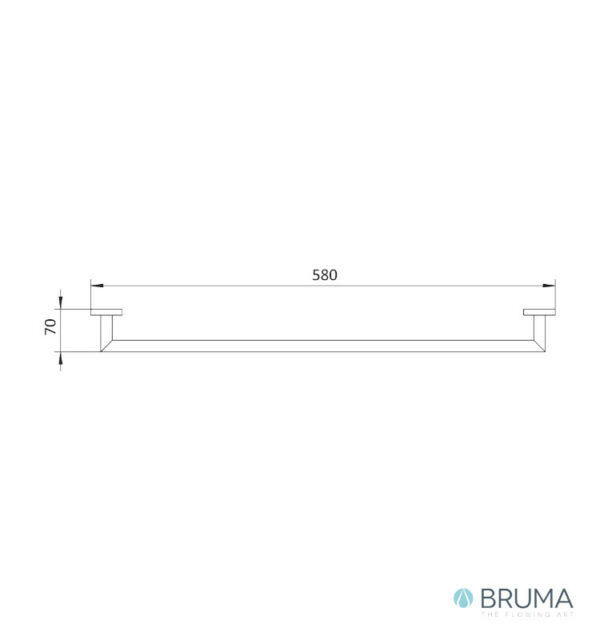 MEDIDAS TOALLERO BARRA 600mm MARIS BRUMA