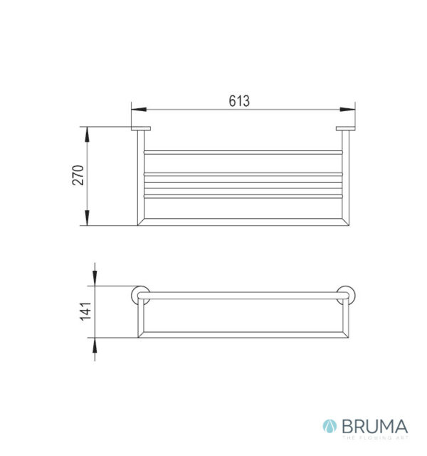 MEDIDAS REPISA TOALLERO 600mm MARIS BRUMA