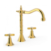 BATERIA AMERICANA LAVABO CLASIC TRES GRIFERIA ORO