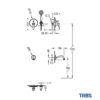 MEDIDAS KIT BAÑO-DUCHA MONOMANDO EMPOTRADO TECHO MONOCLASIC TRES GRIFERIA