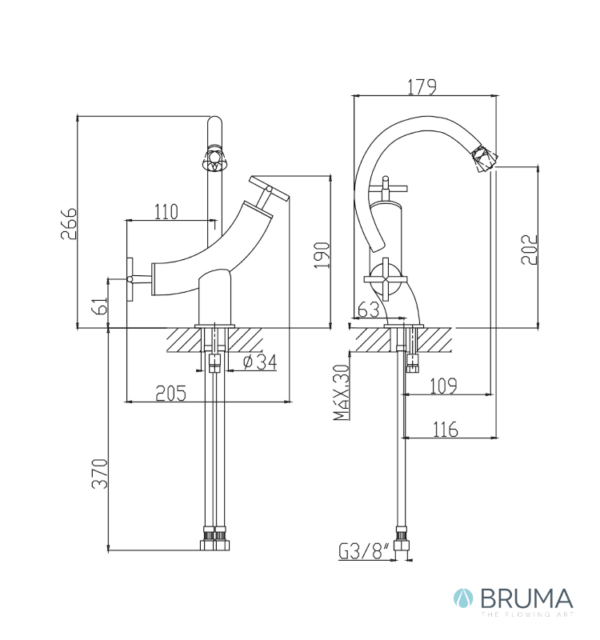 MEDIDAS MONOBLOCK BIDE HERA BRUMA