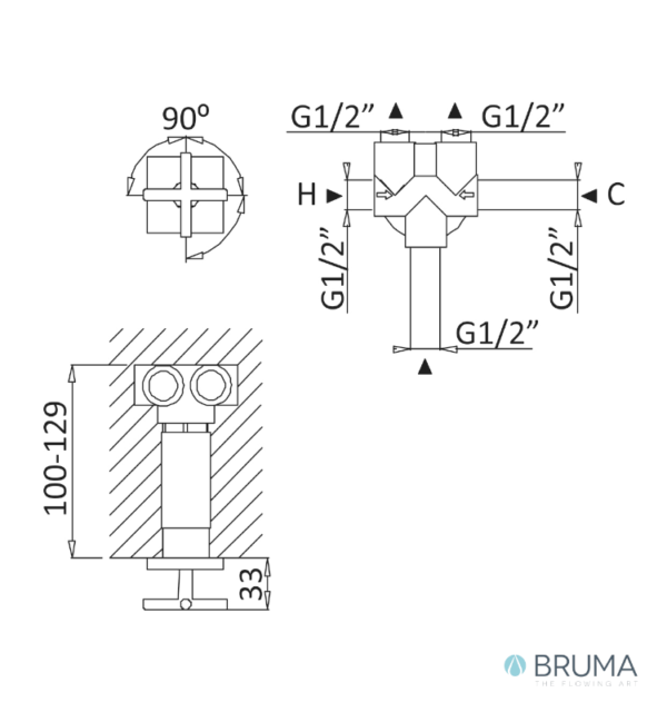 INVERSOR 3 SALIDAS HERA BRUMA MEDIDAS