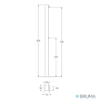 MEDIDAS COLUMNA DUCHA PARA EXTERIOR TEMPORIZADA BRUMA