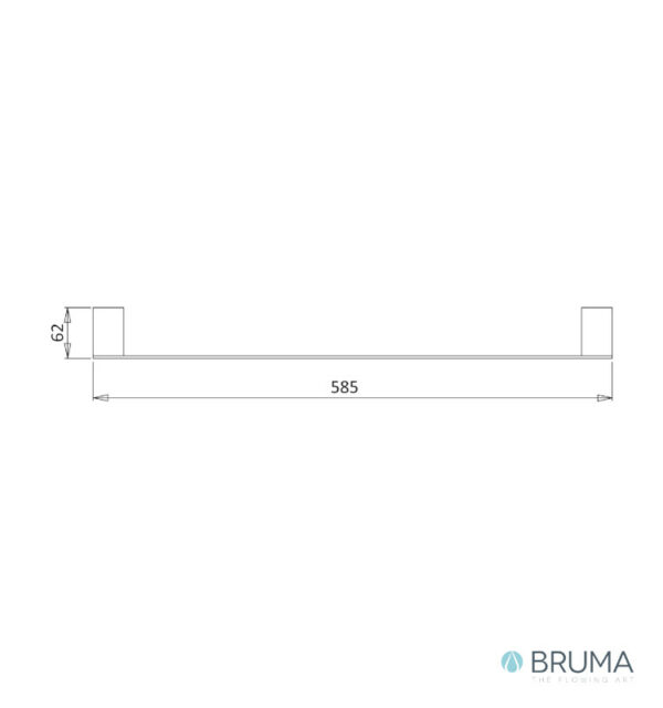 MEDIDAS TOALLERO BARRA 600mm ARTIC BRUMA