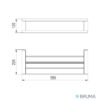 MEDIDAS ESTANTE TOALLERO 600mm ARTIC BRUMA