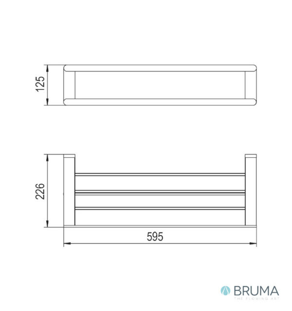 MEDIDAS ESTANTE TOALLERO 600mm ARTIC BRUMA