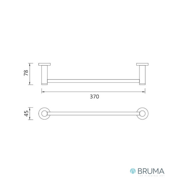 MEDIDAS TOALLERO 300mm INKA BRUMA