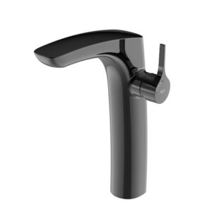 MONOMANDO LAVABO CAÑO ALTO NEGRO TITANIO INSIGNIA ROCA