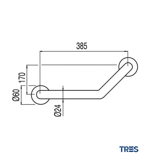 MEDIDAS ASIDERO ANGULAR CON JABONERA MAX-CLASS TRES GRIFERIA