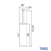 MEDIDAS ESCOBILLERO DE PARED MAX-CLASS TRES GRIFERIA