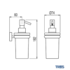 MEDIDAS DOSIFICADOR JABON DE PARED CERAMICO MAX CLASS TRES GRIFERIA