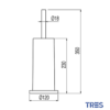 MEDIDAS ESCOBILLERO DE SUELO CERAMICO MAX-CLASS TRES GRIFERIA