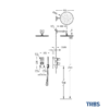 MEDIDAS KIT DUCHA TERMOSTATICO EMPOTRADO BLOCK SYSTEM PROJECT TRES