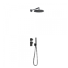 KIT DUCHA TERMOSTATICO EMPOTRADO BLOCK SYSTEM PROJECT TRES NEGRO MATE