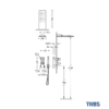 MEDIDAS KIT DUCHA TERMOSTATICO EMPOTRADO BLOCK SYSTEM PROJECT TRES