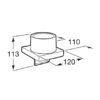 DOSIFICADOR JABON DE PARED TEMPO ROCA